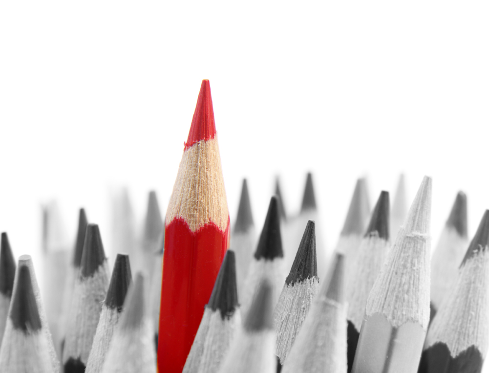 red pencil among gray pencils - how to standout during the hiring process