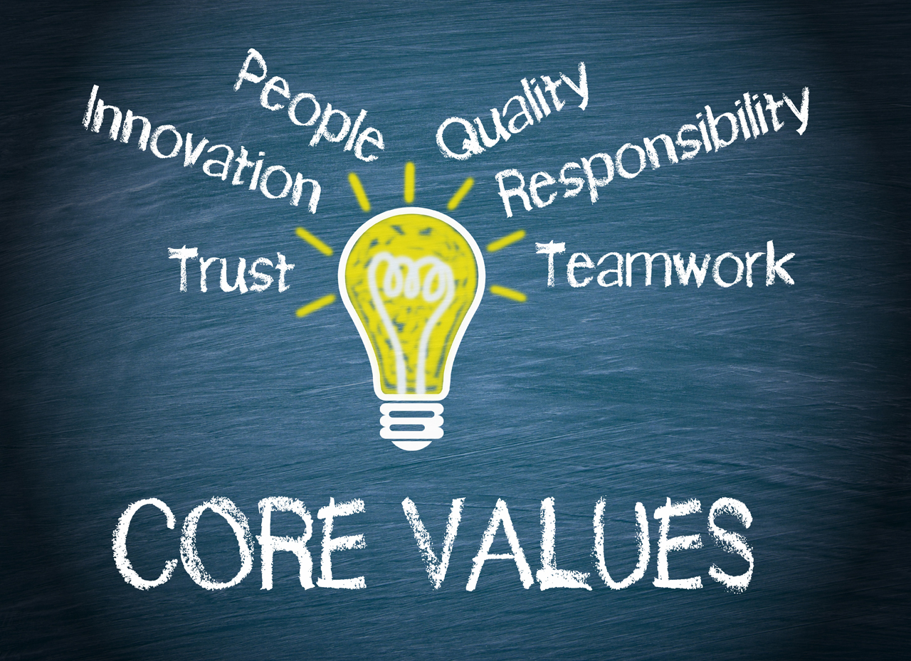 core values lightbulb and cultural fit