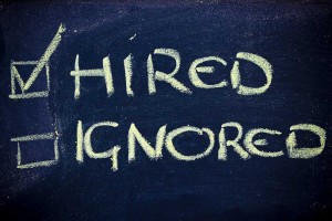 chalkboard image with hired or ignored - business aviation recruiter resume tips