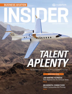 NBAA Business Aviation Insider Cover Jan/Feb 2021 - boomerang workers