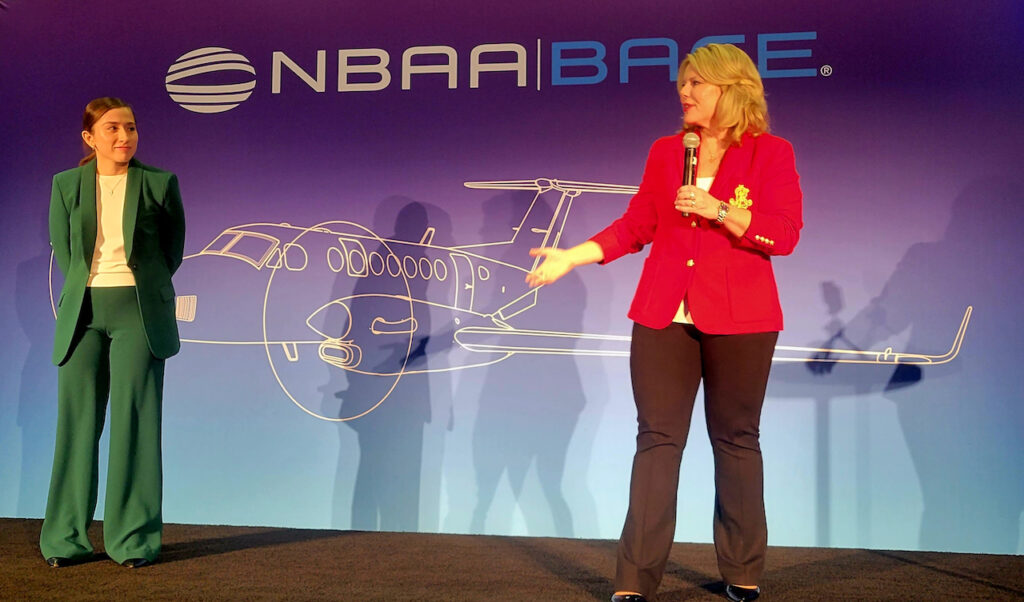 At NBAA 2022, Lisa Borrayo and Jennifer Pickerel present on the educational topic, Managing Upwards.