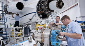 two maintenance pros working on private aircraft - workforce woes- talent shortage - sheryl a barden