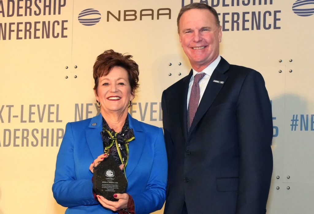 Sheryl A. Barden and NBAA President & CEO Ed Bolen