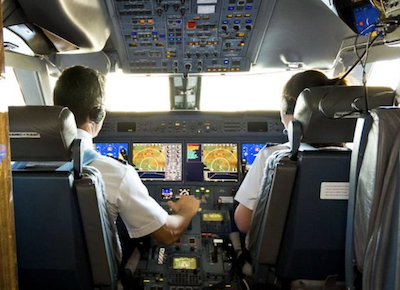 Two bizav pilots in cockpit - private aircraft - sustainable pilot salaries - jennifer pickerel