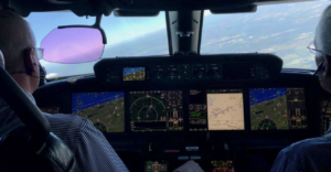 API WorkWell corporate pilots in flight deck in private jet - photo by Chad T, AIN - author Sheryl Barden, CEO, Aviation Personnel International - Addressing Corporate Pilot Turnover and not focusing on retention