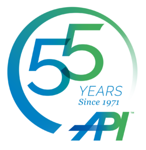 API 55 Years logo Aviation Personnel International Since 1971