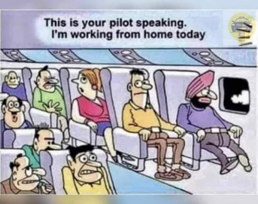 work from home aviation meme