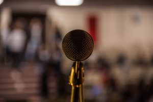 what you say counts - pic of a microphone - unsplash